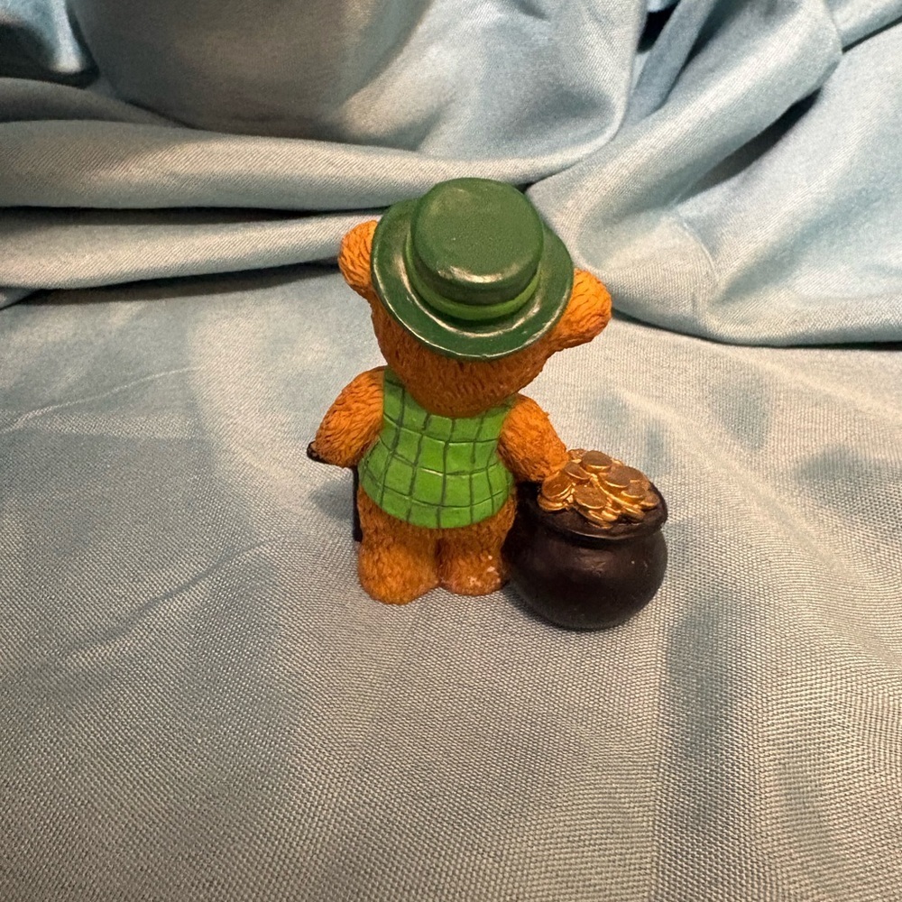 Vintage Leprechaun Teddy Bear Figurine - Picture 2 of 5